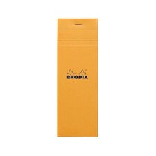 Rhodia Orange 3"x8.25" 5x5 Quad Graph Top Stapled 80ct