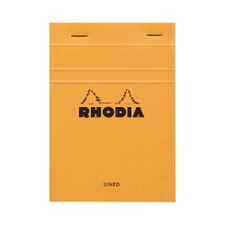 Rhodia Orange 4"x6" Lined Top Stapled Notepad 80ct