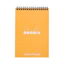 Rhodia Orange 4"x6" 5x5 Quad Graph Top Stapled Pad 80ct
