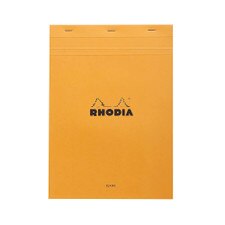 Rhodia Orange 8.25"x11.75" Blank Top Stapled Pad 80ct