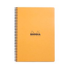 Rhodia Black 8.25"x11.75" Lined 3 Holes Top Stapled 80ct
