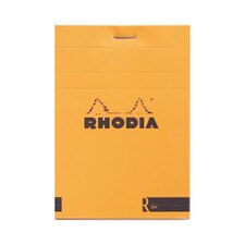 Rhodia Orange R 3"x4" Lined Top Stapled Notepad 80ct