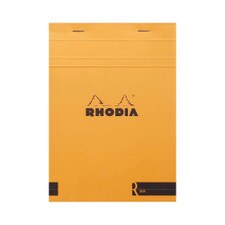 Rhodia Orange R 6"x8-1/4" Lined Top Stapled Notepad 80ct