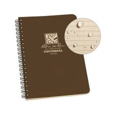 Rite in the Rain 4-5/8"x7" Universal Side Spiral Notebook Brown