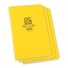 Rite in the Rain Level Notebook Stapled Yellow 45/8"x7"