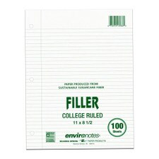 Roaring Spring College Recycled Filler Paper 100ct