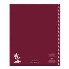 Roaring Spring Lefty 1 Subject Wirebound Notebook 100 Sheets 200 Pages  Printed Spiral Bound - Office Depot