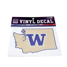 SDS Gold Purple W State Washington Huskies Vinyl Decal 6"