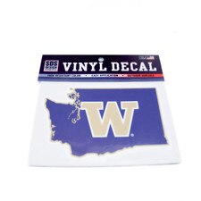 SDS Purple Gold W State Washington Huskies Vinyl Decal 6"