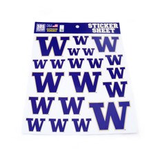 SDS Purple W Washington Huskies Sticker Sheet
