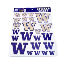 SDS Purple and Gold W Washington Huskies Sticker Sheet