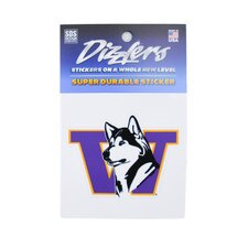 SDS Retro Dog W Washington Huskies Dizzler Sticker 3"