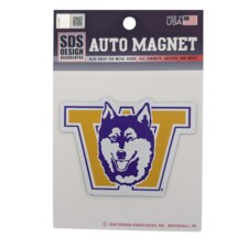 SDS Vault Dog W Washington Huskies Auto Magnet 3.5"