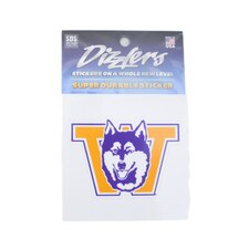SDS Vault Dog W Washington Huskies Dizzler Sticker 3"