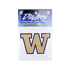 SDS W Gold Fill Purple Outline Washington Huskies Dizzler Sticker 3"