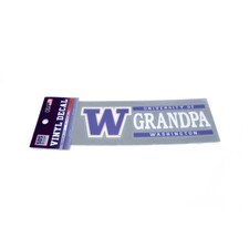 SDS W U of W Washington Huskies Grandpa Vinyl Decal 6" x 2"