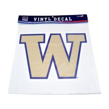 SDS W Washington Huskies Gold Fill Purple Outline Vinyl Decal 12"