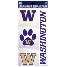 SDS W Washington Huskies Paw Print Decal Sheet