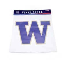 SDS W Washington Huskies Purple Fill Gold Outline Vinyl Decal 12"