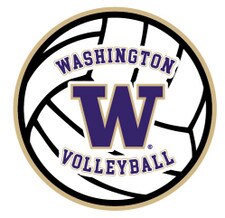 SDS W Washington Huskies Volleyball Rugged Sticker 3.5"