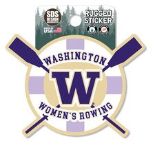 SDS W Washington Huskies Women's Rowing Rugged Sticker 3.5"