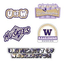 SDS Washington Huskies Campus Craze Sticker Pack 5pc
