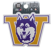 SDS Washington Huskies Vault Dog Rugged Sticker 3.5"
