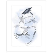 SayangNari Grad Cap Word Swirl Graduation Greeting Card