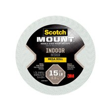 Scotch White Permanent 2lb Capacity 3/4"x350" Mounting Tape