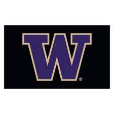 Sewing Concepts Black W Washington Huskies Silk Screen Flag 3' x 5'