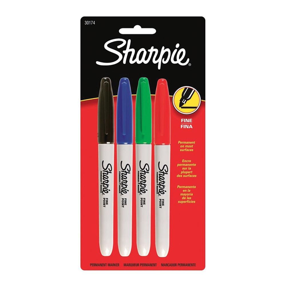Sharpie Assorted Color Fine Tip Markers 4 Pack