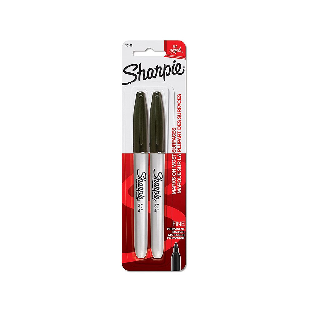 Sharpie Black Fine-Tip Permanent Markers 2 Count