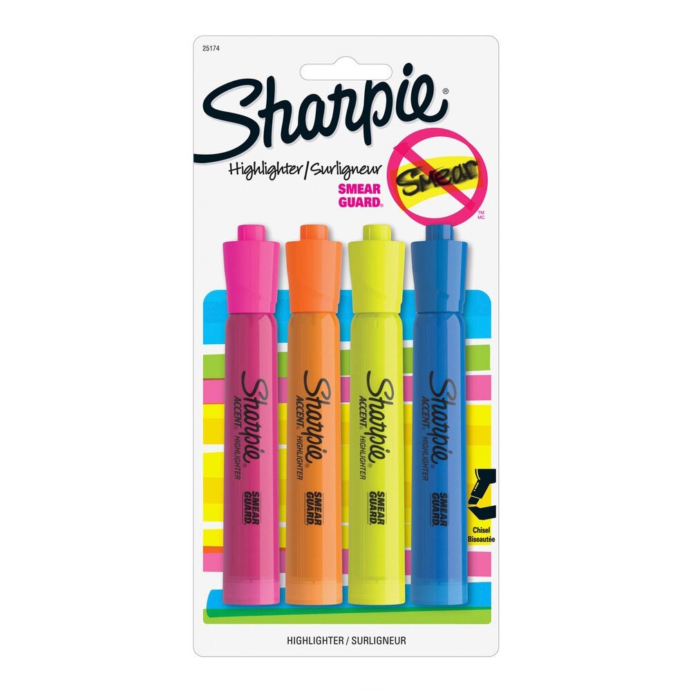 Sharpie Major Accent Highlighter 4 pack