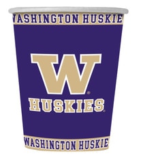 Spirit Products Purple Gold Washington Huskies Paper Cups 16oz 25pk