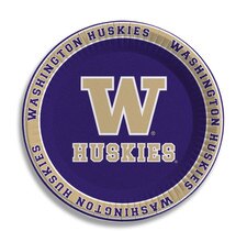 Spirit Products Purple Gold Washington Huskies Paper Plate 7" 25pk
