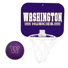 Spirit Products Purple Washington Huskies W Deluxe Mini Basketball Set