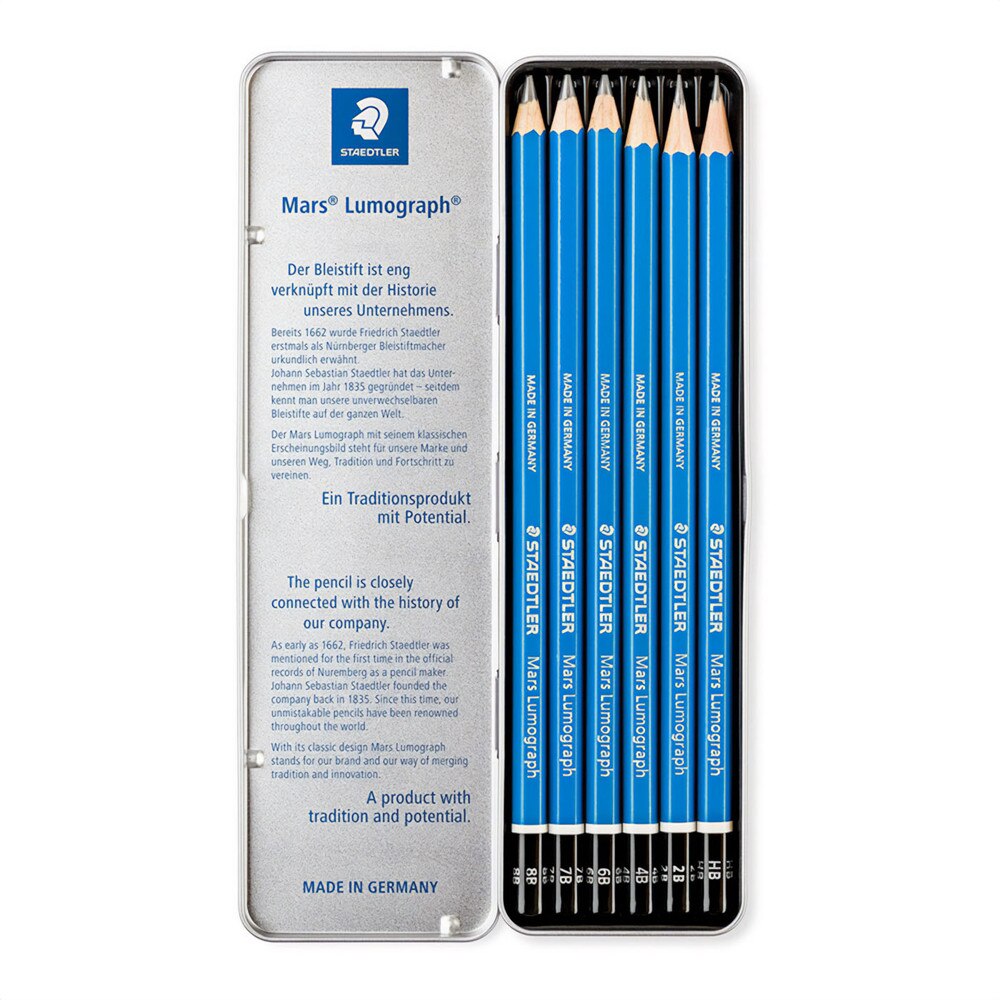 Staedtler Lumograph Graphite Pencil Set 6 piece