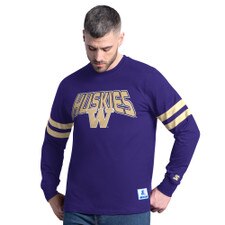 Starter Men's Washington Huskies Applique Heavy Long Sleeve Tee