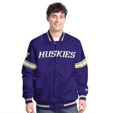 Starter Men's Washington Huskies Satin Varsity Jacket