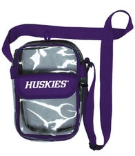 Storm Duds Clear Purple Washington Huskies Crossbody Waterproof Stadium-Approved Bag 9" x 6"