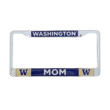 Strand Chrome Washington Huskies W Mom Dome Sticker License Plate Frame
