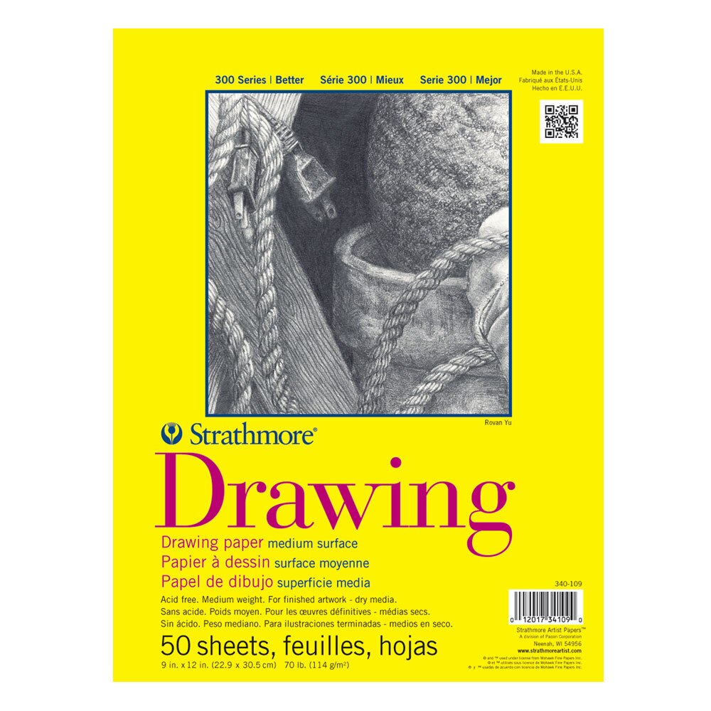 Strathmore Drawing Pad 300 Series 9"x12" University Book Store