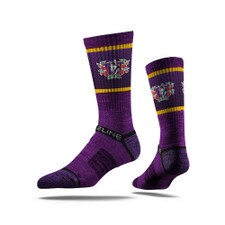 Strideline Unisex Retro Dog W Roses Crew Socks