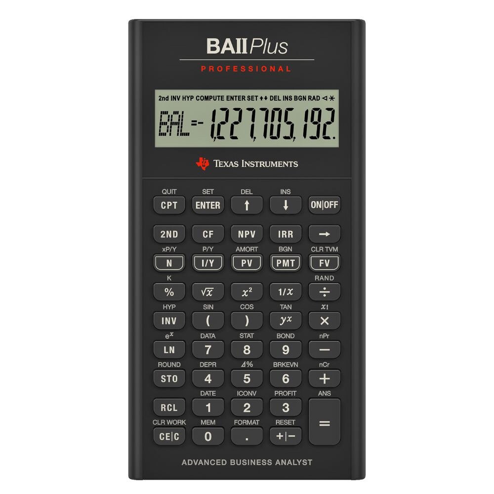 TI BAII Plus Pro Financial Calculator