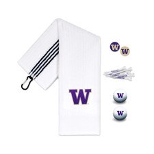 Team Effort W Washington Huskies Golf Set w/ Towel Tees Balls & Markers