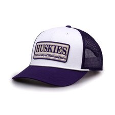 The Game Purple White Huskies Patch Trucker Hat