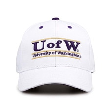 The Game White U of W Original Bar Cap Snapback Hat