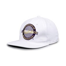 The Game White UW Huskies Circle Design Snapback Hat