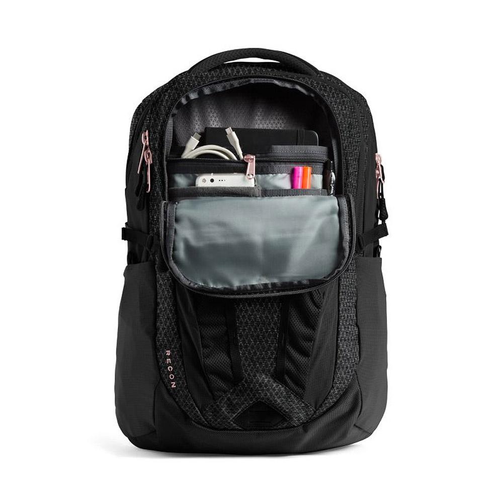 The North Face Women Recon Backpack Black Burnt Coral