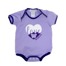 Third Street Baby Girls' Love W Washington Spandex Deco Trim Bodysuit